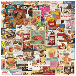 50pcs Retro Cartoon Food Stickers For Laptop Water Bottle Luggage Notebook DIY Waterproof Graffiti Vinyl Decals (ONLINE ORDER ONLY)