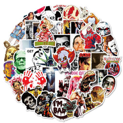 Horror Movie Character Stickers 10/25/50pcs for Laptop, Skateboard, Phone, Guitar Decor (Online Order Only)