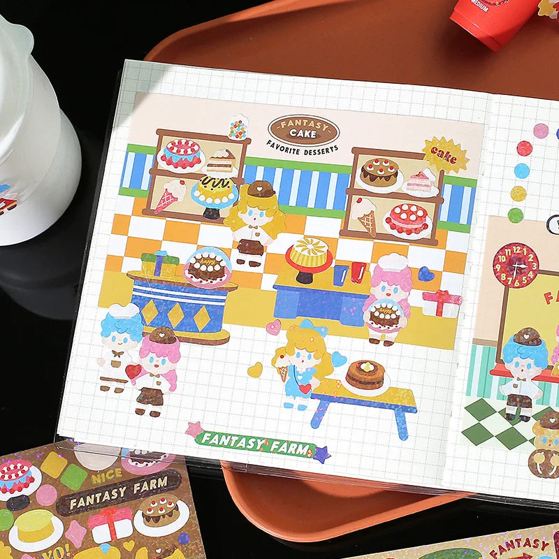 10pcs/lot Fantasy Farm Series Scene Stickers Kawaii Journal Decorative Stickers Idol Card Planner Scrapbooking Album Stationery (ONLINE ORDER ONLY)