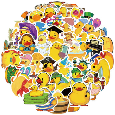 Little Yellow Duck Stickers 10/30/56Pcs for Suitcase, Skateboard, Laptop, Luggage, Phone, Car, DIY Decal (ONLINE ORDER ONLY)