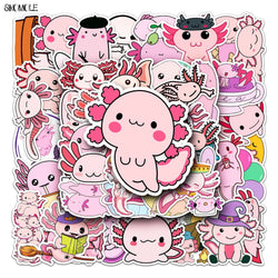 Axolotl Stickers Pack: Cute Animal Decals for Water Bottle, Laptop, Fridge, Scrapbook (Online Order Only)
