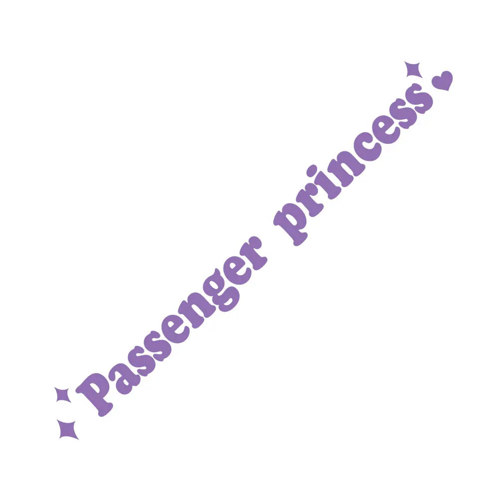 The Text Car Stickers Passenger Princess Interior Decoration Rear View Mirror Fashion Stickers Creative Sport PVC Vinyl Decals (ONLINE ORDER ONLY)