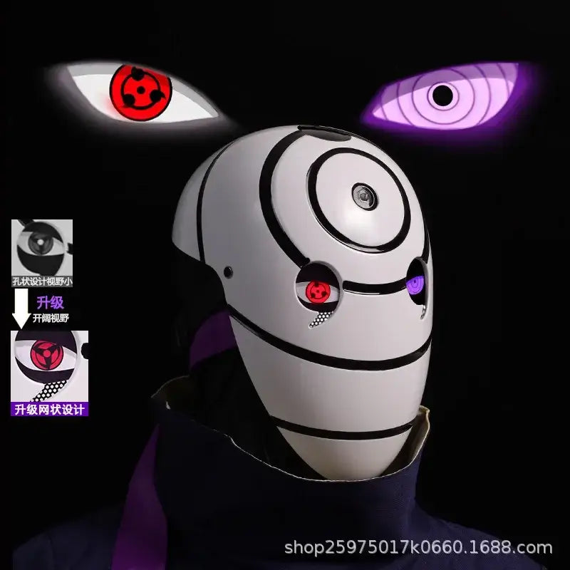 Obito Cosplay Mask: High Gloss Akatsuki Anime Prop