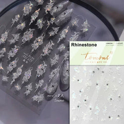 Dreamy Chic Butterfly Flower Bowknot Square Rhinestone Crystal 5D Self Adhesive Nail Art Stickers Fantasy Shiny Manicure Decals (ONLINE ORDER ONLY)