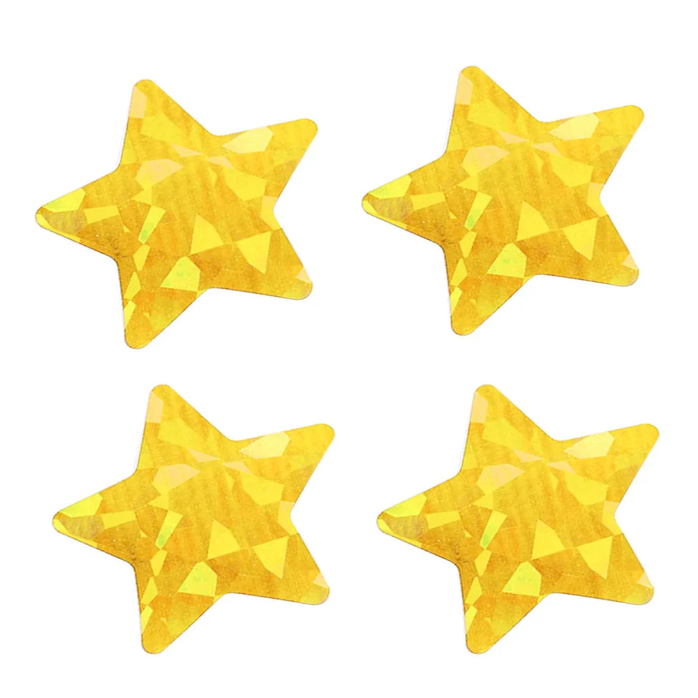 100-500pcs Laser Gold Foil Self-adhesive Star Stickers Reward Chart Decorative Toy Gifts Sticker Labels 1 Inch (ONLINE ORDER ONLY)