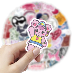 10/30/50PCS Cute Pink y2k Stickers Decoration Cartoon Decals DIY Phone Fridge Suitcase Guitar Scrapbook Helmet Car Sticker Toys (ONLINE ORDER ONLY)
