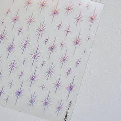 Gold Silver Star Laser Pink Colorful Glitter Starlight Sparkle Rhinestones Relief Nail Art Decorations Stickers Manicure Decals (ONLINE ORDER ONLY)