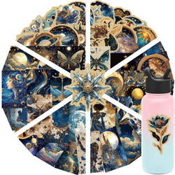 50pcs Retro Astronomy Universe Planets Stickers for Suitcase Phone Notebook Galaxy Moon Astrology Aesthetic Decals Sticker (Online Order Only)