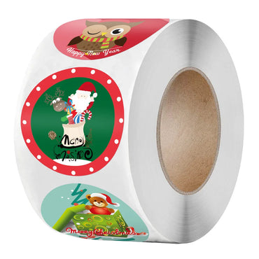 100-500PCS Merry Christmas Santa Claus Sticker Decor DIY Wrapping Gift Decoration Xmas Kids Thank You Seal Label 1inch (Online Order Only)