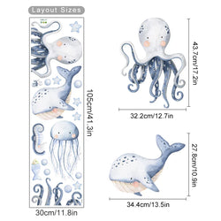 Cute Ocean Animal Nursery Wall Decals Stickers Art Print Decor (ONLINE ORDER ONLY)