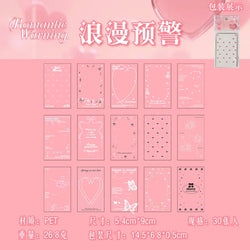 30pcs/pack Korean PET Transparent Sealing Decorative Stickers Cute Sticker for Idol Card Collage Material Journal DIY Decoration (ONLINE ORDER ONLY)