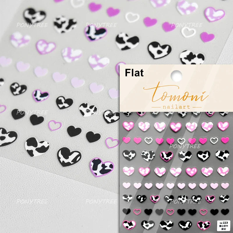 Graffiti Line Love Heart Cool Personal Hollow Out English Letter Y2k Self Adhesive Nail Art Decorations Sticker Manicure Decals (ONLINE ORDER ONLY)
