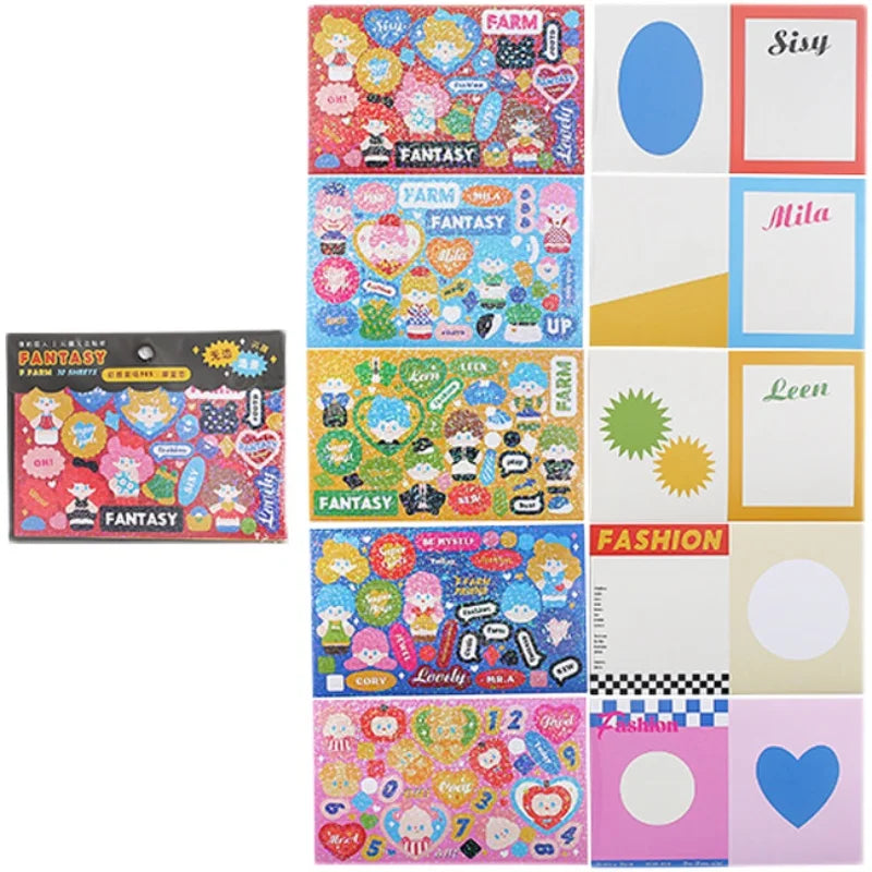 10pcs/lot Fantasy Farm Series Scene Stickers Kawaii Journal Decorative Stickers Idol Card Planner Scrapbooking Album Stationery (ONLINE ORDER ONLY)