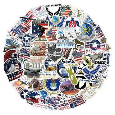 10/50Pcs Cool United States Air Force USAF Stickers Graffiti Decals DIY Motorcycle Laptop Tablet Waterproof Car Sticker Packs (ONLINE ORDER ONLY)