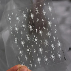 Gold Silver Star Laser Pink Colorful Glitter Starlight Sparkle Rhinestones Relief Nail Art Decorations Stickers Manicure Decals (ONLINE ORDER ONLY)