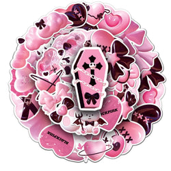 Y2K Pink 3D Stickers for Laptop, Luggage, Skateboard - Fun Gift for Kids (Online Order Only)