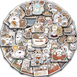 50pcs Cute Cartoon Miiiiichan Stickers Animals Anime For Laptop Water Bottle Luggage Notebook Waterproof Graffiti Vinyl Decals (Online Order Only)