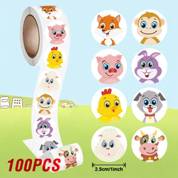 100-500pcs Reward Encouraging Graphic Stationery Animal Sticker Kindergarten School Students Child Teacher Cartoon Cute Sticker (ONLINE ORDER ONLY)