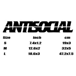 "ANTISOCIAL"Stickers,cool & funny stickers,Decoration for car truck Motorcycles  laptop (ONLINE ORDER ONLY)