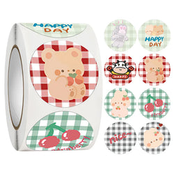 100-500PCS Children's Stickers DIY Gift Sealing Label Cartoon Animal Roll Stickers Photocard Decor Packaging Stickers for Kids (Online Order Only)
