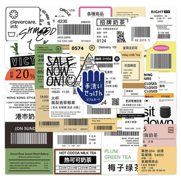 Cute Milk Tea Coffee Drink Stickers for Water Bottle Laptop Phone Suitcase - 10/30/50pcs (ONLINE ORDER ONLY)