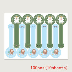 50-100pcs Pink Bear Thank You Stickers Seal Labels Small Business Packaging Sticker for Envelopes Seal Gift Box Decorations (Online Order Only)