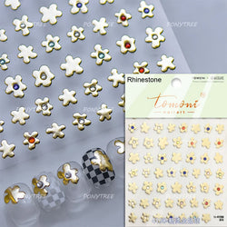 Colourful Daisy Cosmos Hot Stamping Petal Delicate and Pretty Plant Self Adhesive Nail Art Decoration Stickers Manicure Decals (ONLINE ORDER ONLY)
