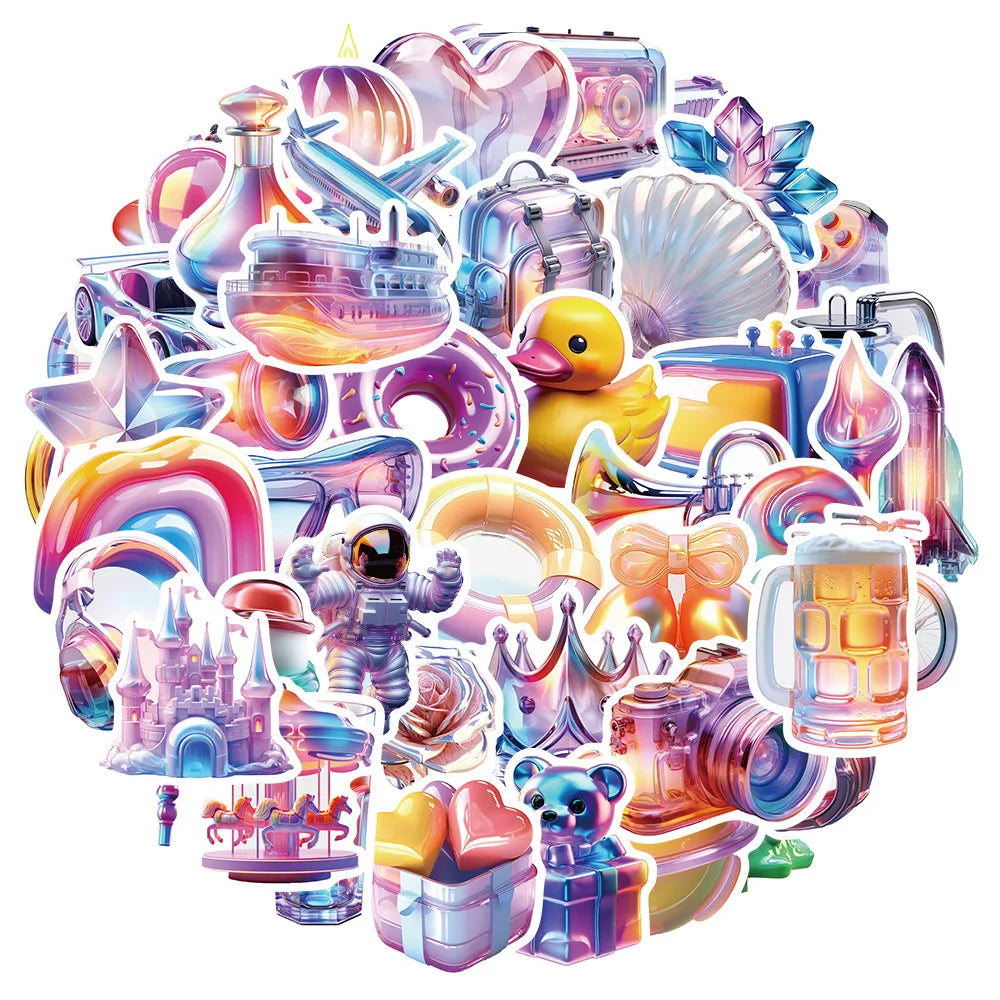 Cartoon 3D Sticker Pack for Suitcase, Skateboard, Laptop, Phone, DIY Decal (ONLINE ORDER ONLY)