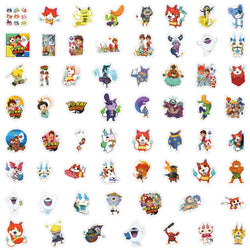 10/30/60PCS Yokai Watch Stickers Funny Anime Decals Cartoon stickers Toy DIY Scrapbook Luggage Guitar Bike Skateboard Kids Toys (ONLINE ORDER ONLY)