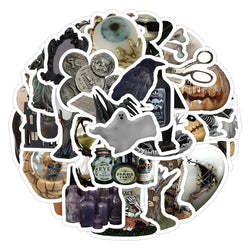 10/30/60PCS Horror Ghost Cartoon Stickers Graffiti Hallowmas Decoration Decals Toys DIY Suitcase Phone Car Laptop Fridge Sticker (ONLINE ORDER ONLY)