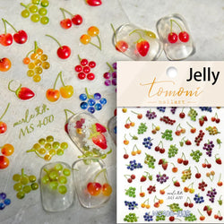 Cute Fresh Fruit Lovely Red Strawberry Grape Cherry Peach 3D Jelly Design Dopamine Self Adhesive Nail Art Sticker Manicure Decal (Online Order Only)
