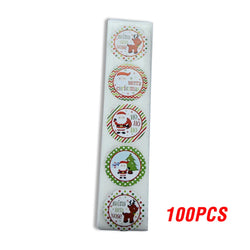 100-500pcs Thank You Sticker Design Diary Christmas Sticker Gift Sealing Sticker Holiday Birthday Party Gift Decoration Label (Online Order Only)
