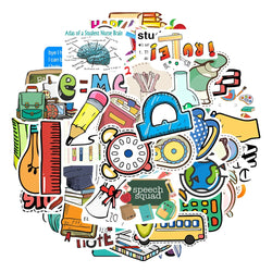 School Supplies Stickers for Suitcase, Skateboard, Laptop, Luggage, Phone - 10/30/50Pcs DIY Decals (ONLINE ORDER ONLY)