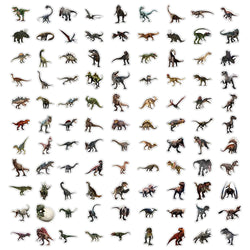 10/30/50/100PCS Jurassic Dinosaur Stickers Realistic Animals Decals DIY Notebook Skateboard Phone Laptop Bike Graffiti Kids Toys (ONLINE ORDER ONLY)