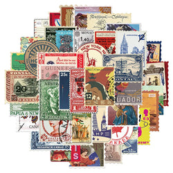 10/30/50PCS Vintage Travel Sticker Stamps Designs Sticker Packs (ONLINE ORDER ONLY)