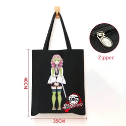 Demon Slayer Canvas Bag: Nezuko & Tanjiro Zipper Tote (ONLINE ORDER ONLY)