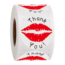 500pcs/roll Flowers Thank You Sticker Labels Round Reward Stickers Wedding Party Decor Envelope Seals Stickers Stationery (Online Order Only)
