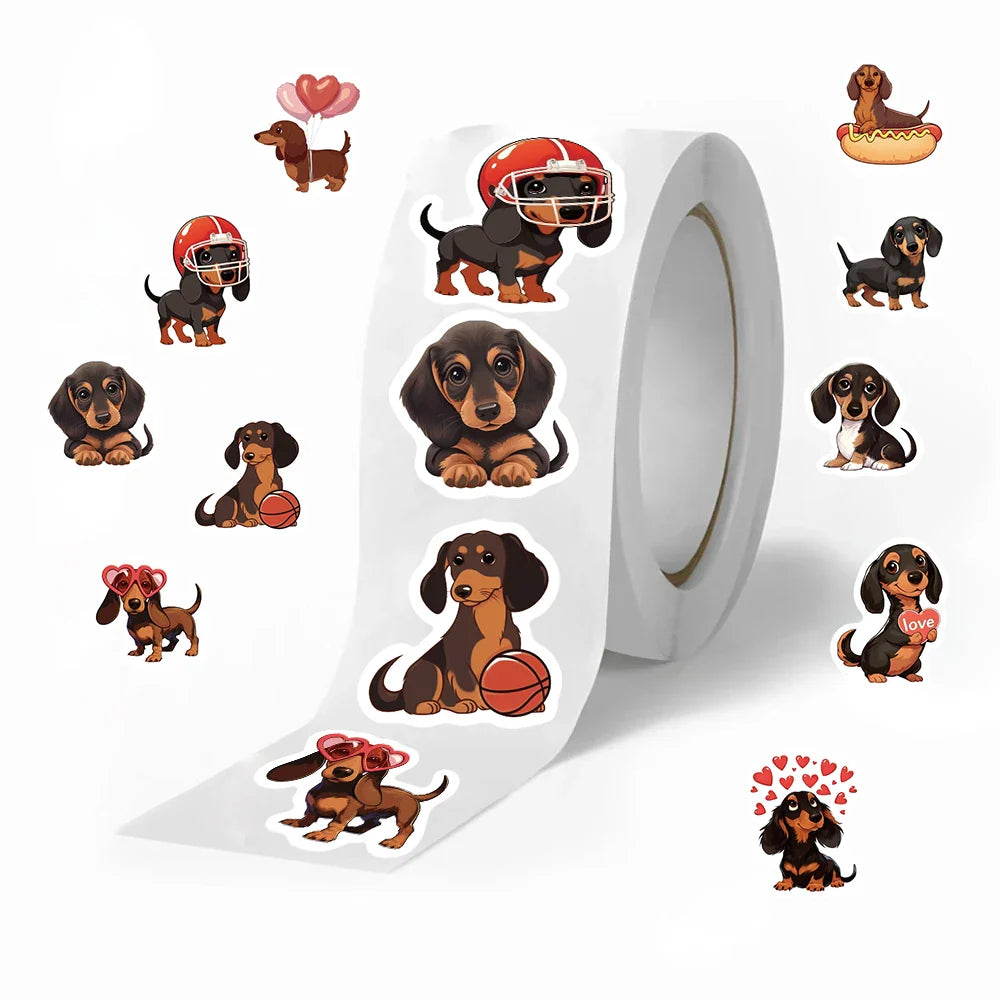500pcs Stickers for Children Kids Rolling Animal Roll Dog Stickers Small Packaging Pack Stickers Photocard Decor Lables (ONLINE ORDER ONLY)