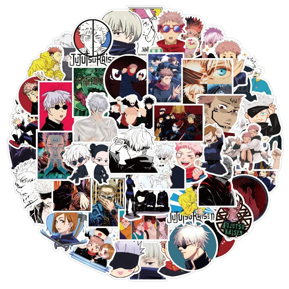 50pcs Anime Graffiti Stickers Waterproof for Laptop Phone Car Cup Decor (Online Order Only)