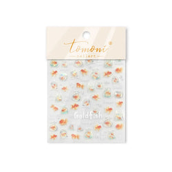 Sackful Starfish Goldfish Jellyfish Seahorse Bubbles Conch Ocean Whale Brocaded Carp Adhesive Nail Art Stickers Manicure Decals (ONLINE ORDER ONLY)