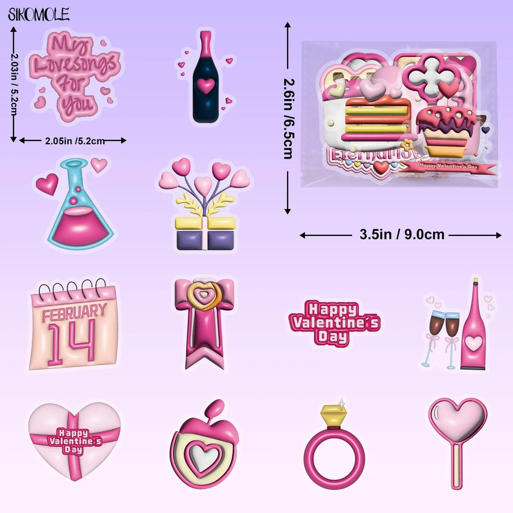 50PCS Valentine's Day Love Stickers for Laptops & Skateboards (ONLINE ORDER ONLY)