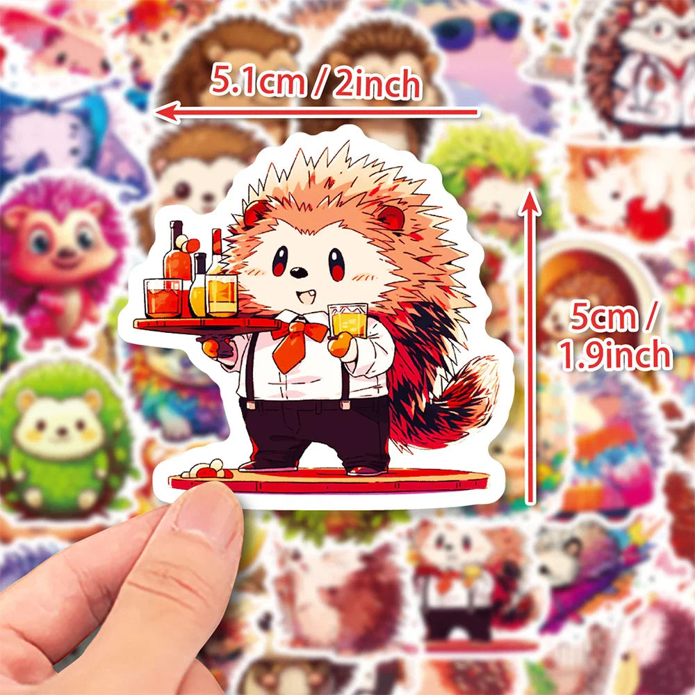 10/30/50pcs Cute Animal Hedgehog Graffiti Stickers Kawaii Aesthetic Decals Laptop Notebook Phone Decoration Sticker Kids Toys (ONLINE ORDER ONLY)