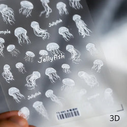Chinese Black Red Lucky Carp Fish 3D Self Adhesive Nail Art Stickers 5D Soft Relief Nail Phone Decals Goldfish Beach Sea Summer (ONLINE ORDER ONLY)