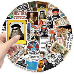 10/30/50PCS Funny History Character Sticky PVC Sticker Aesthetic DIY Decoration Scrapbooking Hand Accounting Supplies for Kids (ONLINE ORDER ONLY)