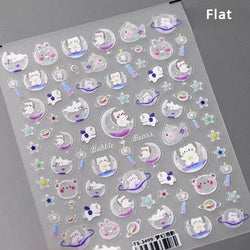 Cute Bowknot Dog Puppy Bear Strawberry Cake Fruit Juice Coffee Desserts Corgi Cherry Adhesive Nail Art Stickers Manicure Decals (ONLINE ORDER ONLY)