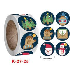 50-500Pcs Cartoon Merry Christmas Tree Label kids Stickers for Gift Package Wrapping Festival Party Baking Paper Seal Stickers (ONLINE ORDER ONLY)