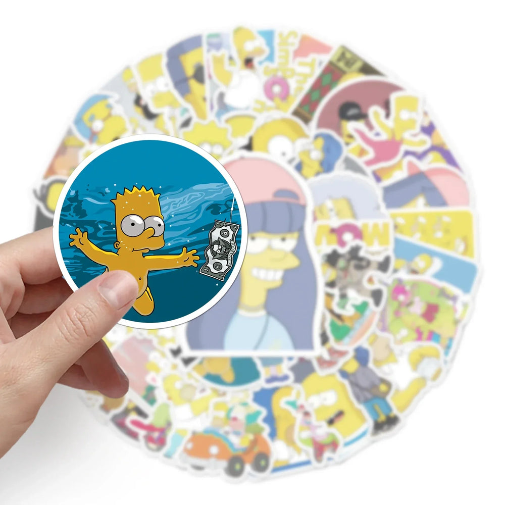 50Pcs Cute Cartoon Waterproof Vinyl Stickers for Skateboard Snowboard Decals (Online Order Only)