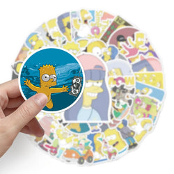 50Pcs Cute Cartoon Waterproof Vinyl Stickers for Skateboard Snowboard Decals (Online Order Only)