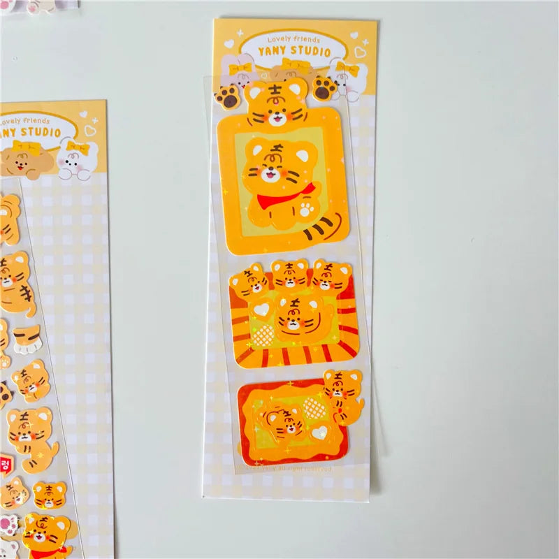 Korean INS Cute Animals Rabbit Decorative Stickers Scrapbooking DIY Album Kawaii Stationery Sticker Art Supplies Personalized (ONLINE ORDER ONLY)