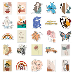 10/30/50PCS Funny Bohemian Cartoon Stickers For Kids Aesthetic Decals Decoration For Skateboard Laptop Helmet Phone DIY Toy Kid (Online Order Only)